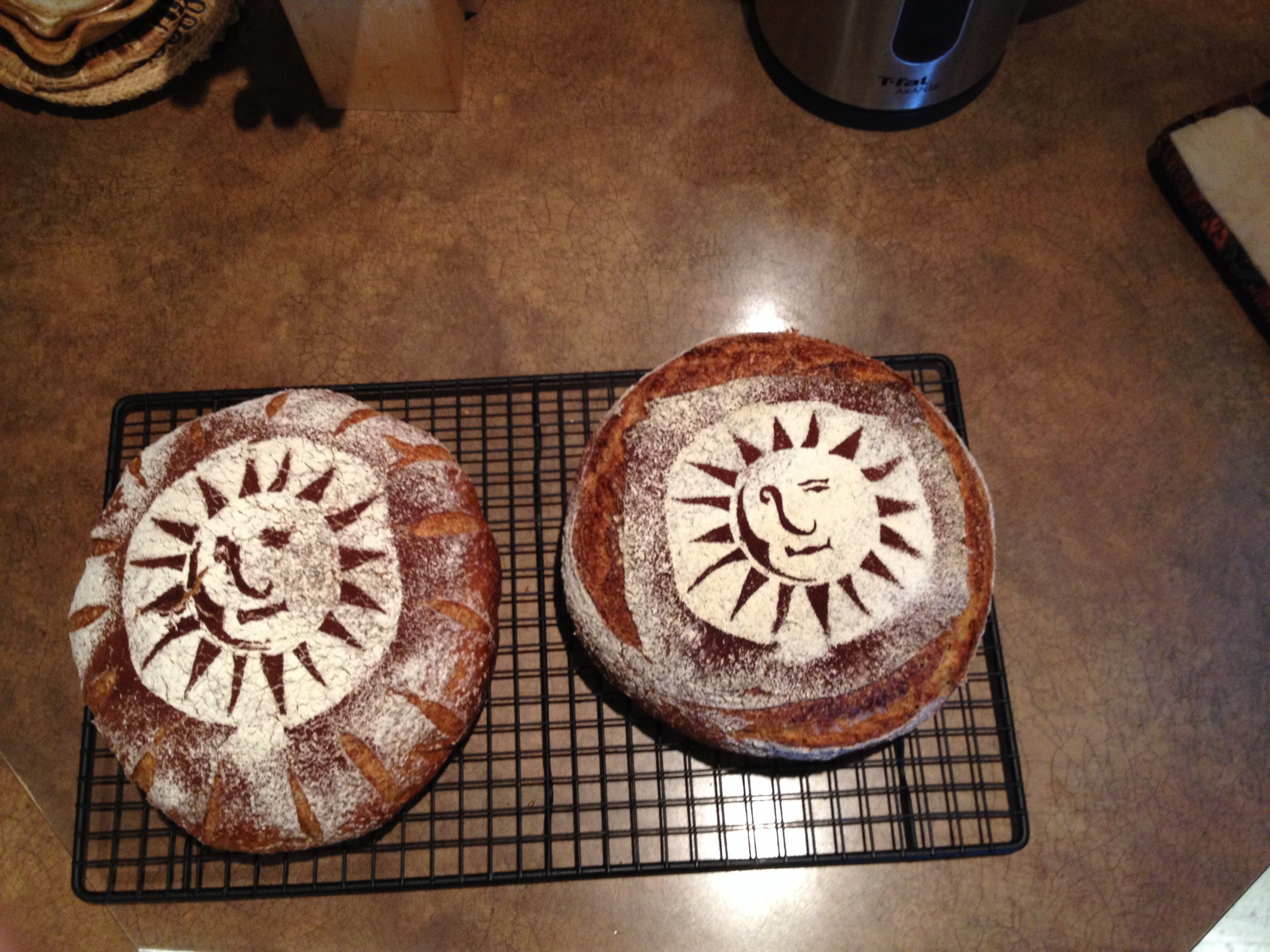 Today's Bake. Working on Stenciling. : r/Sourdough